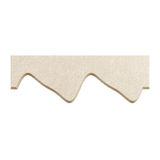 A skewed wave PET felt acoustic raft in natural cotton, shown against a plain white background.