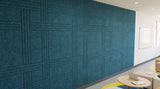 Strap engraved felt wall panels in Dragonfly, in a school space