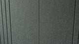 Strap engraved felt wall panels in Storm, close-up of the engraved grooves