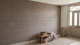 Strata engraved felt wall panels in Doe, in a hallway