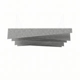 Twill baffle kit in Dark Silver, face-on view of the two tapers