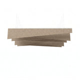 Twill baffle kit in Wheat, face-on view of the two tapers