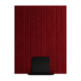 Vertical Grooved Freestanding Acoustic Screen with Metal Feet