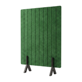 Vertical Grooved Freestanding Acoustic Screen with Wooden Feet