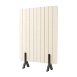Vertical Grooved Freestanding Acoustic Screen with Wooden Feet