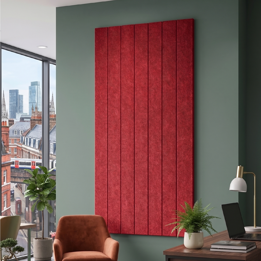 Acoustic Wall Panel – Vertical Grooves – PET Felt