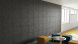 Vine engraved felt wall panels in Slate Grey, in a school space