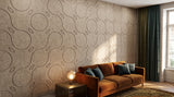 Vine engraved felt wall panels in Wheat, in a hotel lounge