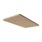 Wheat rectangular felt ceiling raft with rounded corners on a white background