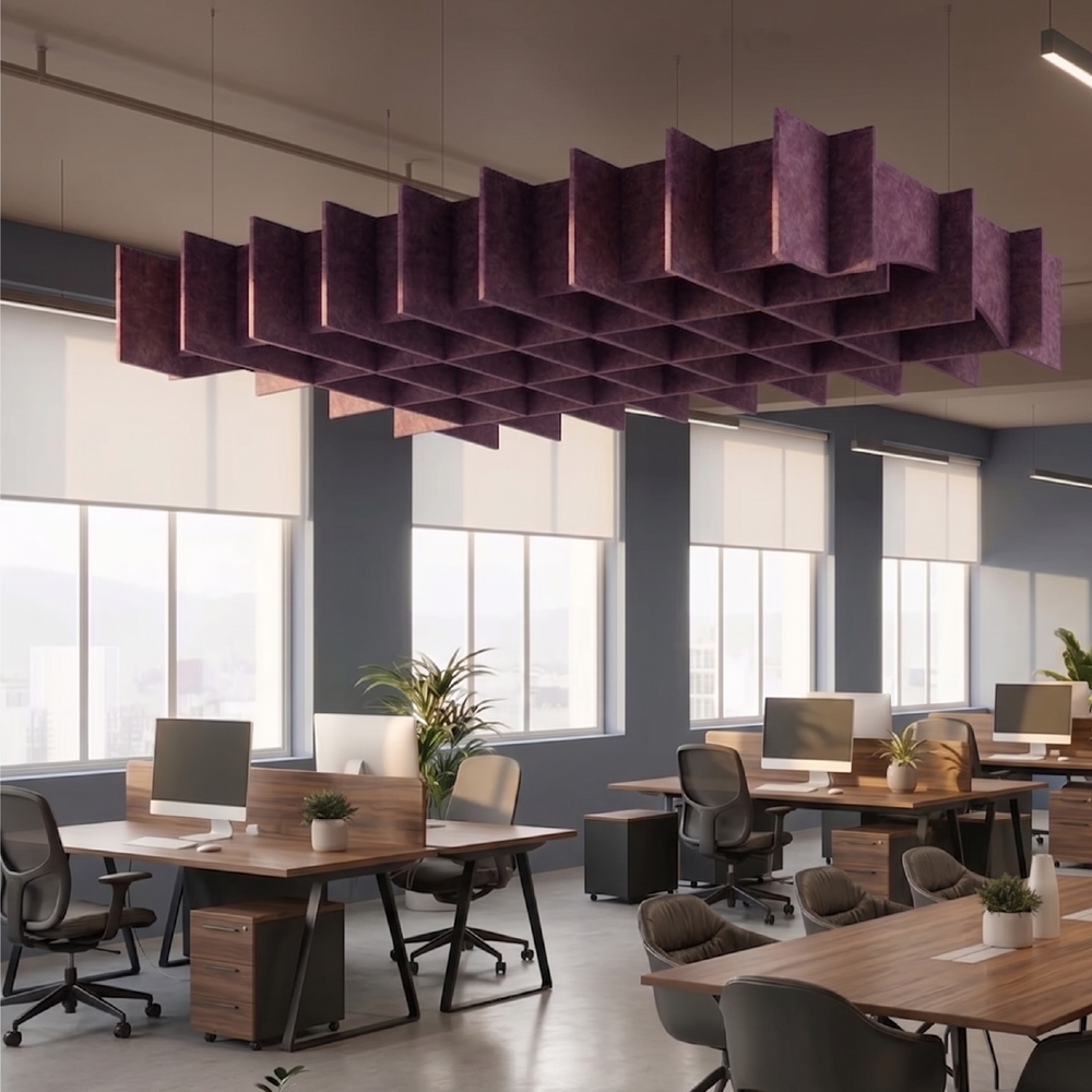 Acoustic Ceiling Baffle – Lattice – PET Felt Kit