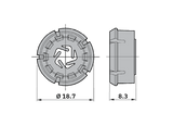 Button-fix Type 3 grey push-fit button fixing