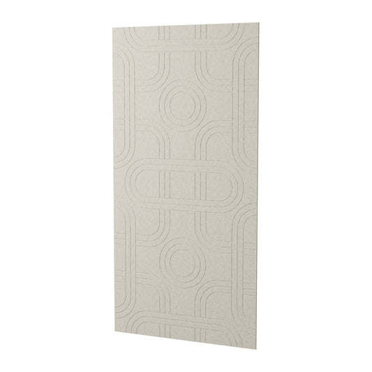 Chain engraved PET felt wall panel, 2400 x 1200mm, 12mm, shown in Natural Cotton