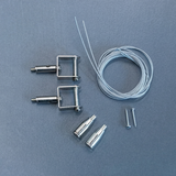 Ceiling Anchor with Wire Rope and Adjustable Panel Hanger for 24mm Boards (Set of 2)