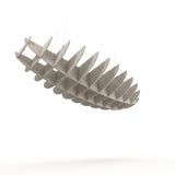 Felted Breaker acoustic ceiling baffle grid kit in Blanched Almond