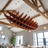 Felted Breaker acoustic ceiling baffle grid kit in Cinnamon