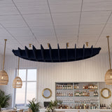 Felted Breaker acoustic ceiling baffle grid kit in Deep Ocean