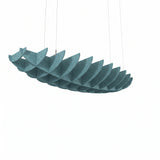 Felted Breaker acoustic ceiling baffle grid kit in Mermaid Blue