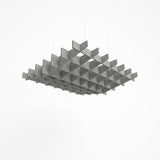 Felted Canyon acoustic ceiling baffle grid kit in Chrome