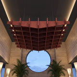 Felted Canyon acoustic ceiling baffle grid kit in Claret