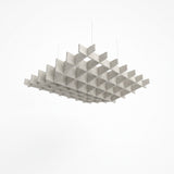 Felted Canyon acoustic ceiling baffle grid kit in Natural Cotton