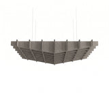 Felted Canyon acoustic ceiling baffle grid kit in Silk