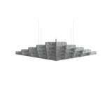 Felted Diamond acoustic ceiling baffle grid kit in Dark Silver