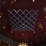Felted Diamond acoustic ceiling baffle grid kit in Purple Grape