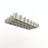 Felted Furrow acoustic ceiling baffle grid kit in Natural Cotton
