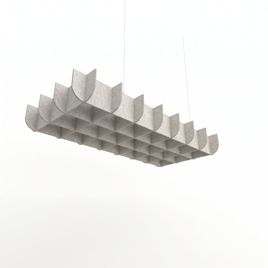 Felted Furrow acoustic ceiling baffle grid kit in Natural Cotton
