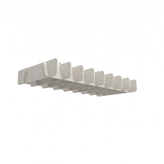 Felted Gable acoustic ceiling baffle grid kit in Natural Cotton