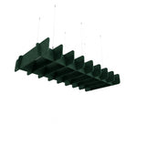 Felted Gable acoustic ceiling baffle grid kit in Pine Green