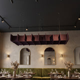 Felted Gable acoustic ceiling baffle grid kit in Plum