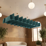 Felted Gable acoustic ceiling baffle grid kit in Sage Green