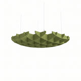 Felted Glade acoustic ceiling baffle grid kit in Apple Green