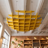 Felted Glade acoustic ceiling baffle grid kit in Golden Sunset