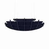 Felted Glade acoustic ceiling baffle grid kit in Midnight Blue