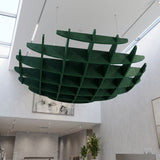 Felted Glade acoustic ceiling baffle grid kit in Pine Green