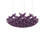 Felted Glade acoustic ceiling baffle grid kit in Purple