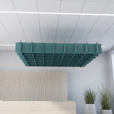Felted Jetty acoustic ceiling baffle grid kit in Sea Green