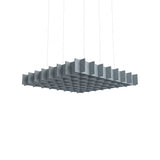 Felted Jetty acoustic ceiling baffle grid kit in Spring Grey