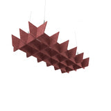 Felted Mesa acoustic ceiling baffle grid kit in Claret