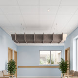 Felted Mesa acoustic ceiling baffle grid kit in Doe