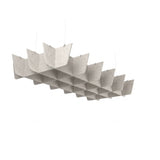 Felted Mesa acoustic ceiling baffle grid kit in Natural Cotton