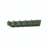 Felted Mesa acoustic ceiling baffle grid kit in Sea Green