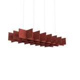 Felted Paddock acoustic ceiling baffle grid kit in Dark Rouge