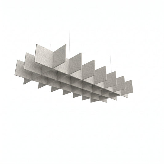 Felted Paddock acoustic ceiling baffle grid kit in Natural Cotton