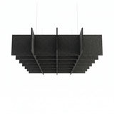 Felted Paddock acoustic ceiling baffle grid kit in Slate Grey