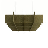 Felted Paddock acoustic ceiling baffle grid kit in Woodland Moss