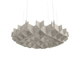 Felted Ripple acoustic ceiling baffle grid kit in Natural Cotton