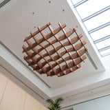 Felted Ripple acoustic ceiling baffle grid kit in Tawny